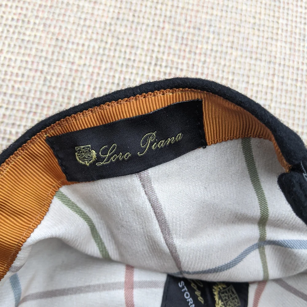 Loro Piana Checkered Hat in Cream and Pastel Hues - Picture 5 of 6